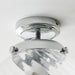 Endon 96488 Milston 1lt Flush Chrome plate & clear spiral glass 10W LED E27 (Required) - westbasedirect.com