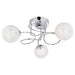 Endon 96641 Delos 3lt Semi flush Chrome plate & white confetti glass 3 x 3W LED G9 (Required) - westbasedirect.com