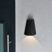 Endon 96904 Helm 1lt Wall Textured black & clear glass 2W LED (SMD 3528) Warm White - westbasedirect.com
