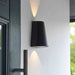 Endon 96905 Helm 2lt Wall Textured black & clear glass 2 x 1.45W LED (SMD 3528) Warm White - westbasedirect.com