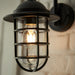 Endon 96907 Port 1lt Wall Textured black & clear glass 10W LED E27 (Required) - westbasedirect.com