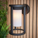 Endon 96916 Braden 1lt Wall Textured black & white pc 10W LED E27 (Required) - westbasedirect.com