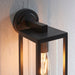 Endon 96917 Hamden 1lt Wall Textured black & clear glass 10W LED E27 (Required) - westbasedirect.com