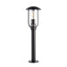 Endon 96923 Quinn 1lt Floor Textured black & clear pc 10W LED E27 (Required) - westbasedirect.com
