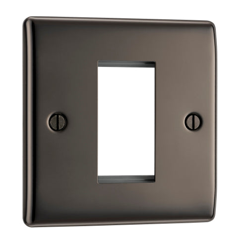 NBNEMS1 Nexus Metal Single Euro Module Faceplate Nickel