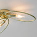 Endon 97228 Amari 3lt Semi flush Polished brass plate & clear glass 3 x 6W LED E14 (Required) - westbasedirect.com