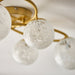 Endon 97233 Maye 6lt Semi flush Satin brass plate & white confetti glass 6 x 3W LED G9 (Required) - westbasedirect.com