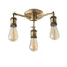 Endon 97243 Hal 3lt Semi flush Antique brass plate 3 x 10W LED E27 (Required) - westbasedirect.com