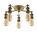 Endon 97244 Hal 5lt Semi flush Antique brass plate 5 x 10W LED E27 (Required) - westbasedirect.com