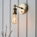 Endon 97245 Hal 1lt Wall Antique brass plate 10W LED E27 (Required) - westbasedirect.com