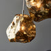 Endon 97660 Rock 3lt Pendant Bronze metallic glass & chrome plate 3 x 10W LED E27 (Required) - westbasedirect.com