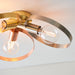 Endon 97663 Hoop 3lt Semi flush Brushed brass, nickel & copper plate 3 x 10W LED E27 (Required) - westbasedirect.com