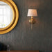 Endon 97875 Rouen 1lt Wall Antique brass plate 10W LED E27 (Required) - westbasedirect.com
