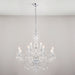 Endon 308-8-4CL Clarence 12lt Pendant Clear acrylic & chrome plate 12 x 60W E14 candle (Required) - westbasedirect.com