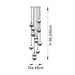 Endon 98115 Paloma 12lt Pendant Chrome plate with chrome, copper, gold & clear glass 12 x 3W LED G9 (Required) - westbasedirect.com