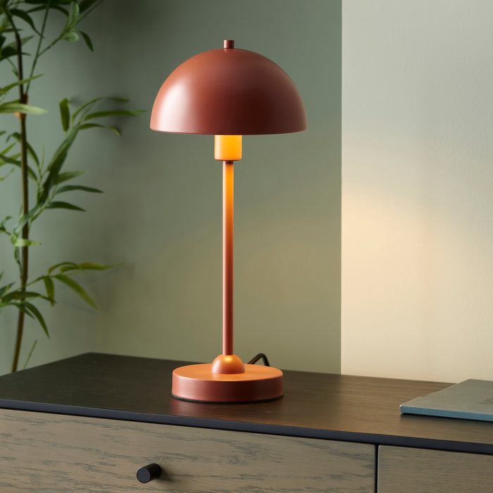 Endon 98496 Saroma 1lt Table Matt terracotta paint 7W LED E14 (Required) - westbasedirect.com