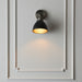 Endon 98560 Franklin 1lt Wall Aged pewter plate & matt black paint 7W LED E14 (Required) - westbasedirect.com