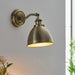 Endon 98746 Franklin 1lt Wall Antique brass plate 7W LED E14 (Required) - westbasedirect.com