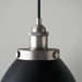 Endon 98750 Franklin 1lt Pendant Aged pewter plate & matt black paint 10W LED E27 (Required) - westbasedirect.com