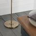 Endon 98935 Highclere 3lt Floor Antique brass plate & vintage white fabric 3 x 40W E14 candle (Required) - westbasedirect.com