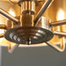 Endon 98938 Highclere 8lt Pendant Antique brass plate & vintage white fabric 8 x 40W E14 candle (Required) - westbasedirect.com