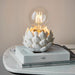 Endon 99147 Artichoke 1lt Table Oatmeal crackle glaze & antique brass plate 10W LED E27 (Required) - westbasedirect.com