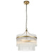 Endon 99167 Marietta 3lt Pendant Antique brass plate & clear glass 3 x 7W LED E14 (Required) - westbasedirect.com