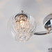 Endon 99569 Mesmer 3lt Semi flush Chrome plate, clear glass with clear glass beads 3 x 3W LED G9 (Required) - westbasedirect.com