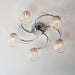 Endon 99570 Mesmer 5lt Semi flush Chrome plate, clear glass with clear glass beads 5 x 3W LED G9 (Required) - westbasedirect.com