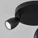 Endon 99771 Porto 3lt Spot Matt black & clear glass 3 x 7W LED GU10 (Required) - westbasedirect.com