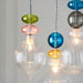 Endon 99786 April 3lt Pendant Chrome plate, clear & multi coloured glass 3 x 3W LED G9 (Required) - westbasedirect.com