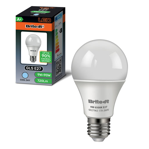 Brite-R 9W E27 ES GLS LED Bulb Cool White 6500K - westbasedirect.com