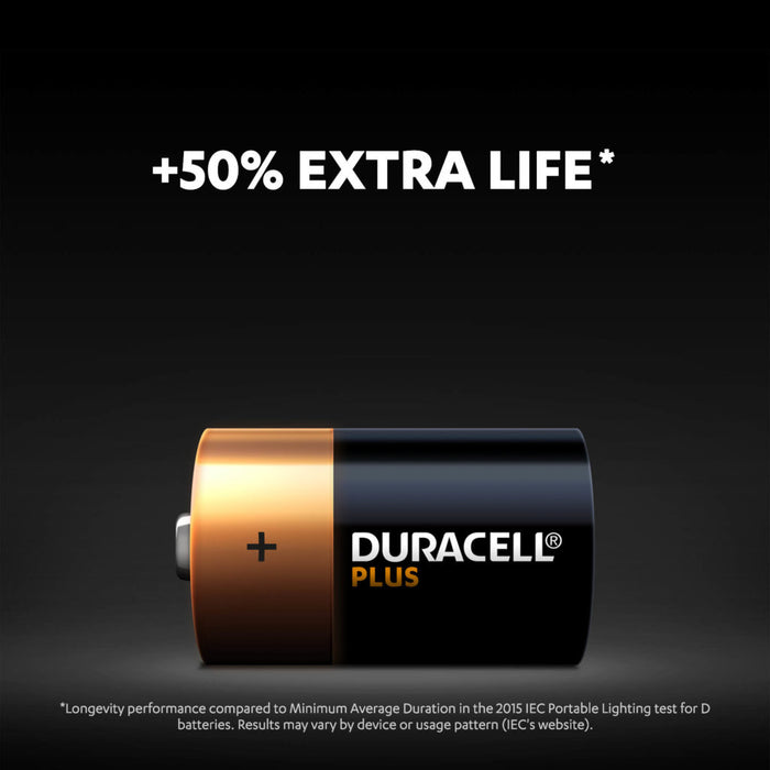 Duracell Plus Power D LR20 | 2 Pack - westbasedirect.com