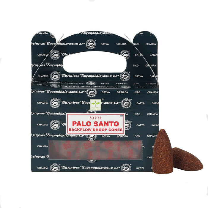 Satya Backflow Dhoop Cones Palo Santo|1 Pack - westbasedirect.com