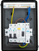 BG CFEV2 IP65 Weatherproof Metal EV Charger Circuit Protection with 100A Main Switch, 40A B Curve MCB & Type 2 SPD - westbasedirect.com