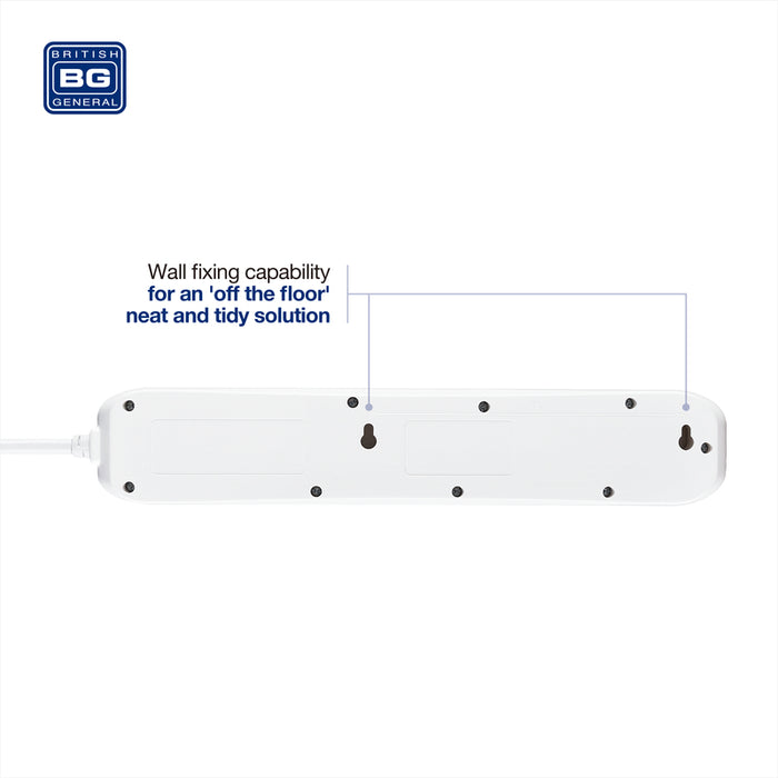 BG EHC31 3 Socket 1m 13A Smart Extension Lead White - westbasedirect.com
