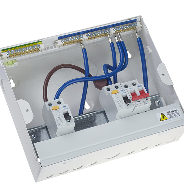 BG CFUD6606 BG 12 Module 6 Way Unpopulated + 100A Switch, 2x63A 30mA RCD - westbasedirect.com