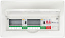 BG CFFD1000010A 16 Module 10 Way Fully Recessed Unpopulated + 100A Switch, 2x100A Type A 30mA RCD - westbasedirect.com