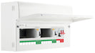BG Fortress CFUD1000011ASPD 11 Way Metal Unpopulated Consumer Unit with 100A Main Switch, 2x 100A 30mA Type A RCD & 1x SPD - westbasedirect.com