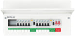 BG CFUDP16613A BG 19 Module 13 Way Populated + 100A Switch, 2x63A Type A 30mA RCD & 10xMCBs - westbasedirect.com