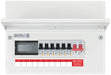 BG CFUSWP610A 12 Module 10 Way Metal Populated Consumer Unit + 100A Main Switch, 6x Type A RCBOs - westbasedirect.com
