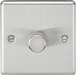 Knightsbridge CL2181BC Rounded Edge 1G 2 Way 10-200W (5-150W LED) Trailing Edge Dimmer - Brushed Chrome - westbasedirect.com