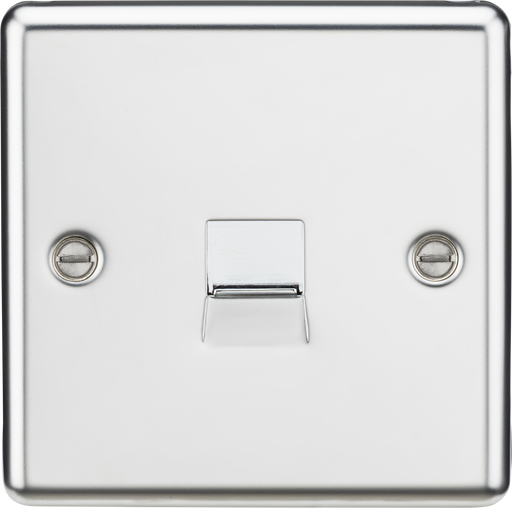 Knightsbridge CL74PC Rounded Edge Telephone Extension Outlet - Polished Chrome - westbasedirect.com