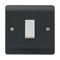 Click Mode CMA011AG Part M 10AX 1 Gang 2 Way Plate Switch - Anthracite Grey