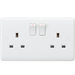 Knightsbridge CU9000S White Curved Edge 13A 2G SP Switched Socket - westbasedirect.com