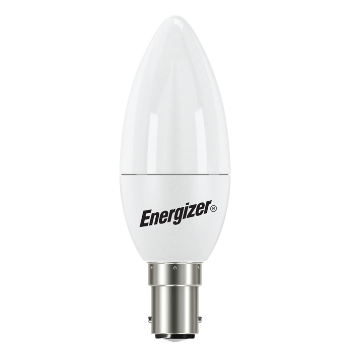 Energizer 5.2W 470lm B15 SBC Candle LED Bulb Opal Warm White 2700K - westbasedirect.com