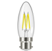 Energizer 4W 470lm B22 BC Candle Filament LED Bulb Warm White 2700K - westbasedirect.com