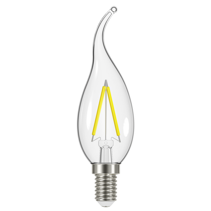 Energizer 2.3W 250lm E14 SES Bent Tip Candle Filament LED Bulb Warm White 2700K - westbasedirect.com