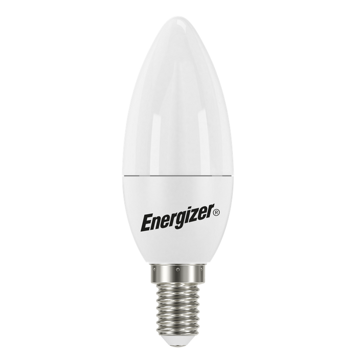 Energizer 5.2W 470lm E14 SES Candle LED Bulb Opal Daylight 6500K - westbasedirect.com