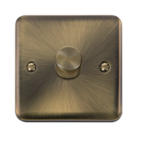 Click Deco Plus DPAB140 1-Gang 2-Way 400W Dimmer Switch - Antique Brass